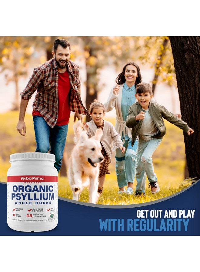 يربا بريما ألياف قشور سيلليوم كاملة عضوية من يربا بريما - 20 أونصة (عبوة من قطعتين) - مكمل غذائي يومي طبيعي للألياف، منظف للقولون، داعم للتطهير والتخلص من السموم، خالٍ من الجلوتين، غير معدّل وراثيًا، نباتي - Image 3
