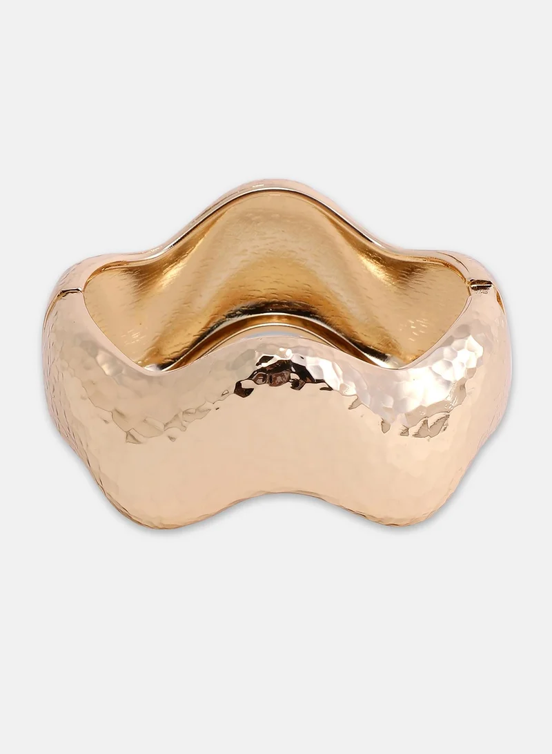سوهي Women's The Dented-Wave Bangle Bracelet