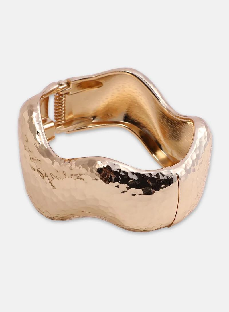 سوهي Women's The Dented-Wave Bangle Bracelet