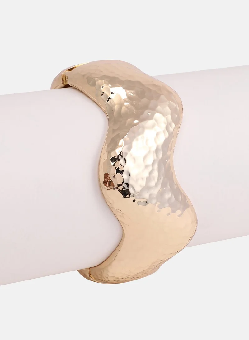 سوهي Women's The Dented-Wave Bangle Bracelet
