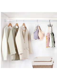 Excefore Pack Of 2 Belt Hanger For Closet , 360°Swivel Belt Rack, Belt Organizer With 8 Hanging Hooks, Accessory Organizers For Belt, Dog Collar, Tie, Tank Top, Bra, Purse, Scarf, Silver  - Image 5