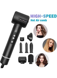 Joshberg 7 in 1 Hair Styler Brush & Hair Dryer, Hair Curler,Hot Air Brush Set,110000 RPM High Speed Multi Styler Hair Straightener,Automatic Curling hair for Fast Drying Curling Volumizing Straightening  - Image 3