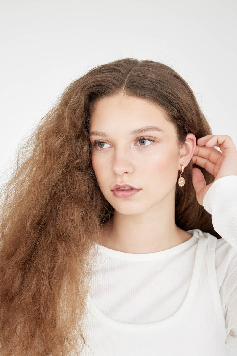 DeFacto Woman 3 Piece Gold Earrings - Image 5