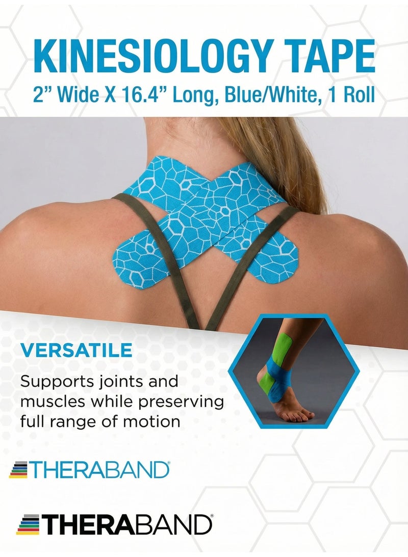 ثيرا باند لاصق "ثيراباند كينيسيولوجي" (Theraband Kinesiology Tape)، وهو شريط طبي رياضي يستخدم لدعم العضلات والمفاصل وتخفيف الألم وعلاج الإصابات الرياضية - Image 5