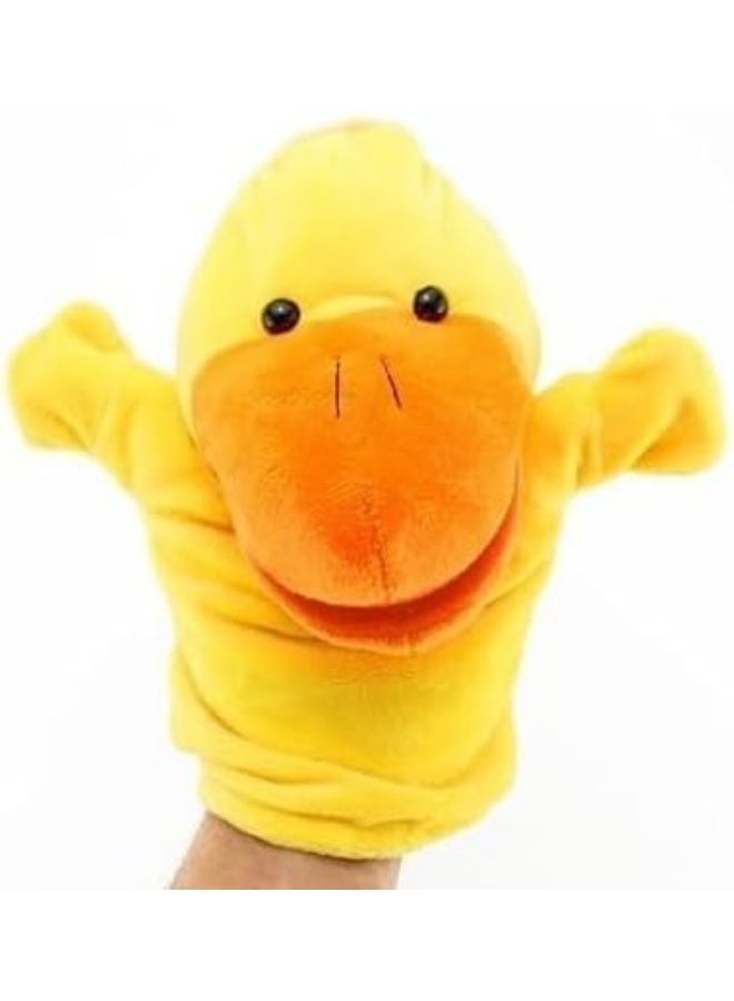 دمية متحركة للحيوانات الأليفة من القطيفة الناعمة مع فظل واذرع لتسلية الأطفال وألعاب الادوار والتدريس في مرحلة ما قبل المدرسة، دمية تعلم التفاعلي للاصدقاء هدية عيد الميلاد والترفيه والمرحة (بطة) - Image 5