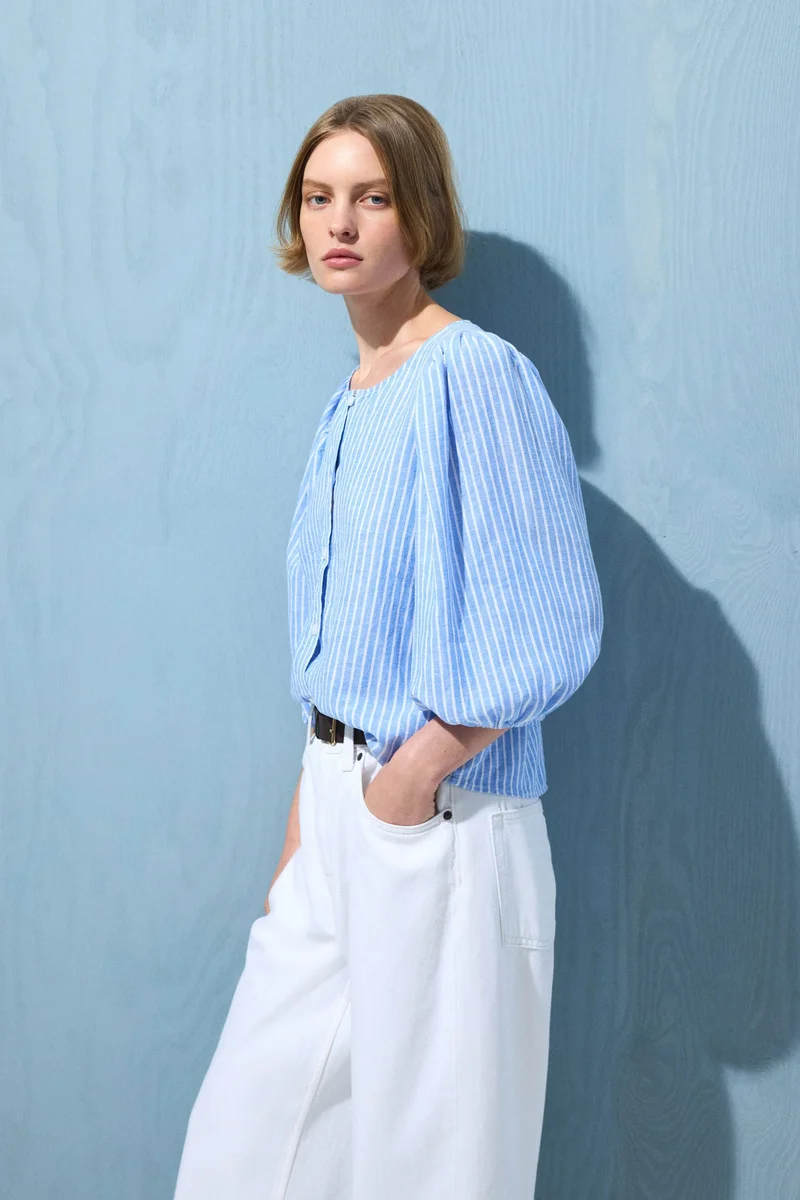 H&M Linen-blend blouse