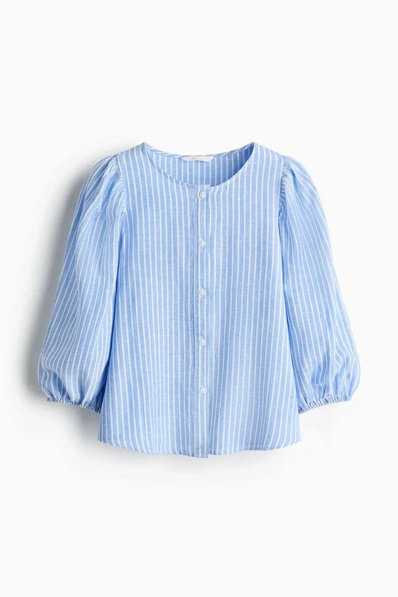 H&M  Linen-blend blouse for Women | Best Price UAE