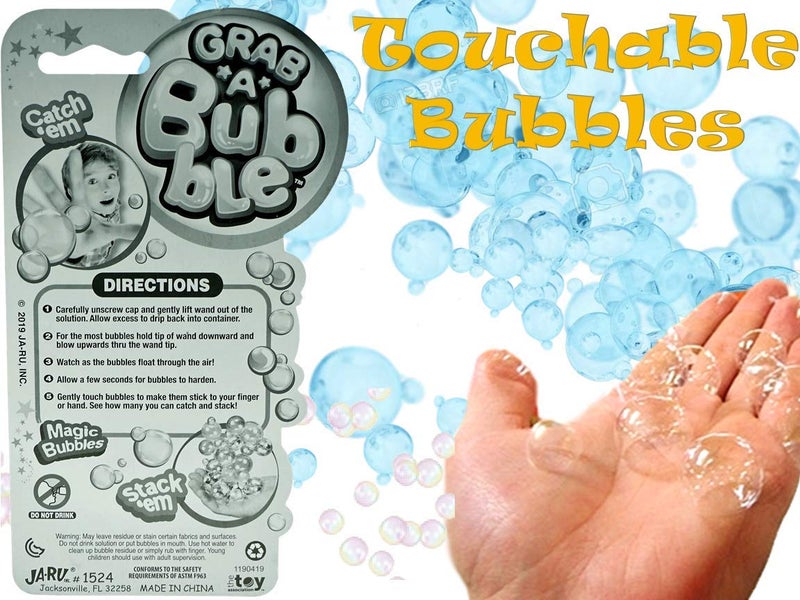 Ja-Ru JA-RU Grab a Bubble Touchable Mini Bubble Wands (24 Mini Bubbles Assorted) Small Bubble Tube for Kids. Outdoor Summer Toys Bulk Party Favors Birthday Gifts Giveaways. 1524-24p - Image 3