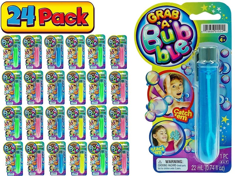 Ja-Ru JA-RU Grab a Bubble Touchable Mini Bubble Wands (24 Mini Bubbles Assorted) Small Bubble Tube for Kids. Outdoor Summer Toys Bulk Party Favors Birthday Gifts Giveaways. 1524-24p - Image 5