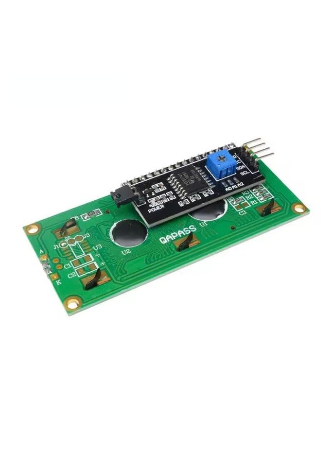 شاشة ال سي دي 2x16 ذات الأحرف التسلسلية IIC/I2C 1602 اضاءة زرقاء - Image 2