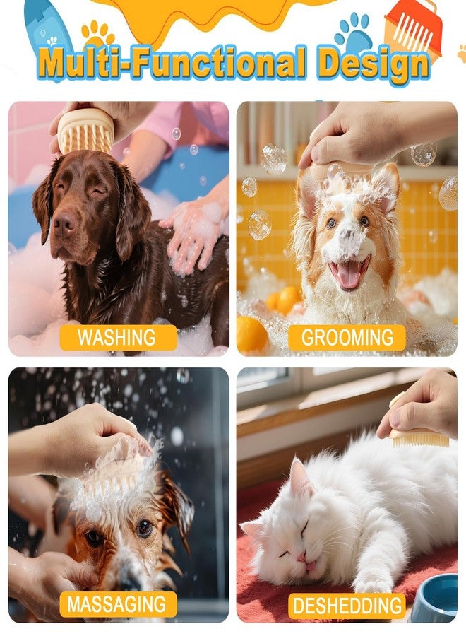 Peehss 2-in-1 Dog Bath Brush for Grooming & Massage - Pet Silicone Brush for Long & Short Haired Dogs and Cats, Dog Scrubber for Bath, Rubber Curry Brush, Use Wet as Bath Brush or Dry for Grooming - Image 4