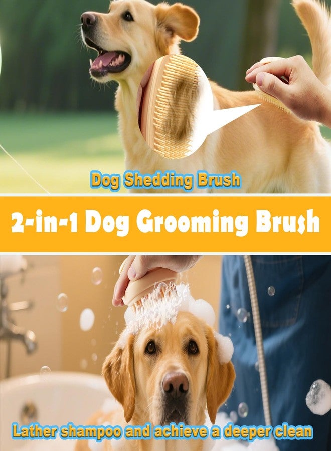 Peehss 2-in-1 Dog Bath Brush for Grooming & Massage - Pet Silicone Brush for Long & Short Haired Dogs and Cats, Dog Scrubber for Bath, Rubber Curry Brush, Use Wet as Bath Brush or Dry for Grooming - Image 2