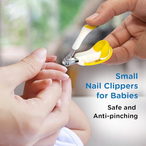 Mee Mee Baby Nail Clipper with Magnifier Zoom Lens, Safety Nail Cutter for New Born Babies Infant Toddler (Single Pack - With Magnifier, White/Yellow) - Image 4