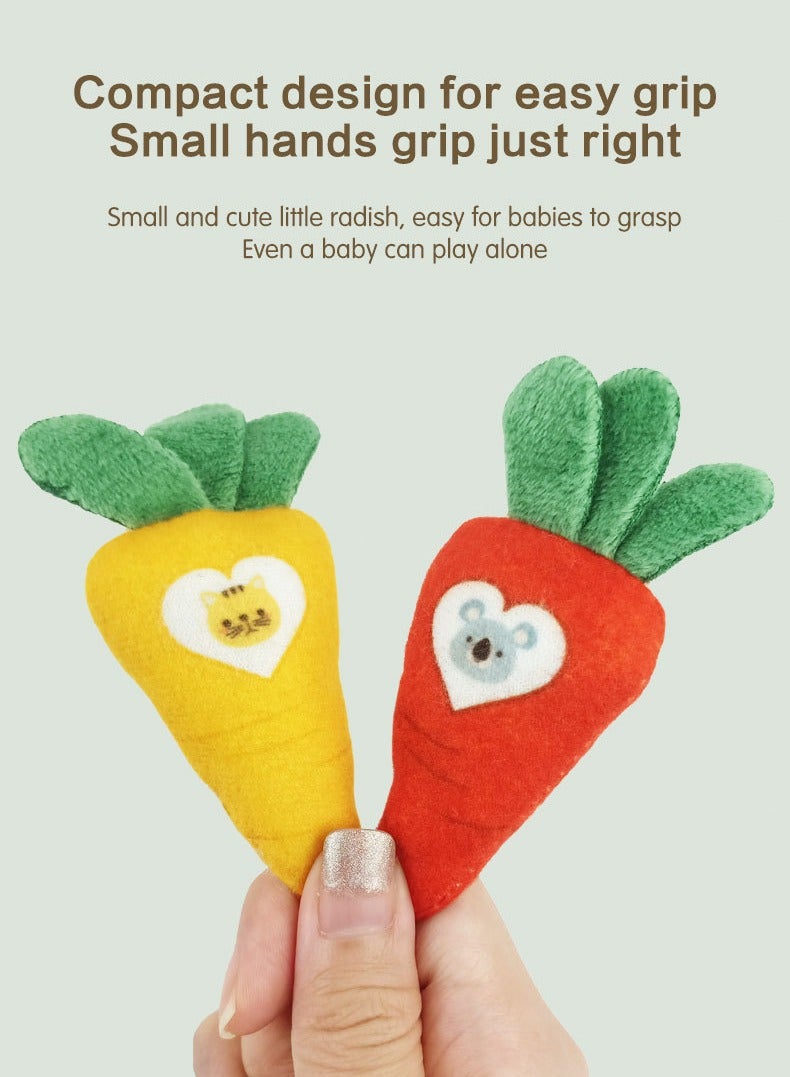 هالامودو لعبة مونتيسوري تعليمية: صندوب سحب الجزر بصورة صريرية - لعبة المناديل المتينة لتنمية التنسيق بين العين واليد والفضول لدى الرضع - Image 5