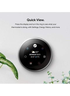 Nest 3rd Generation learning programmable Thermostat Polished Steel T3019US  - Image 4