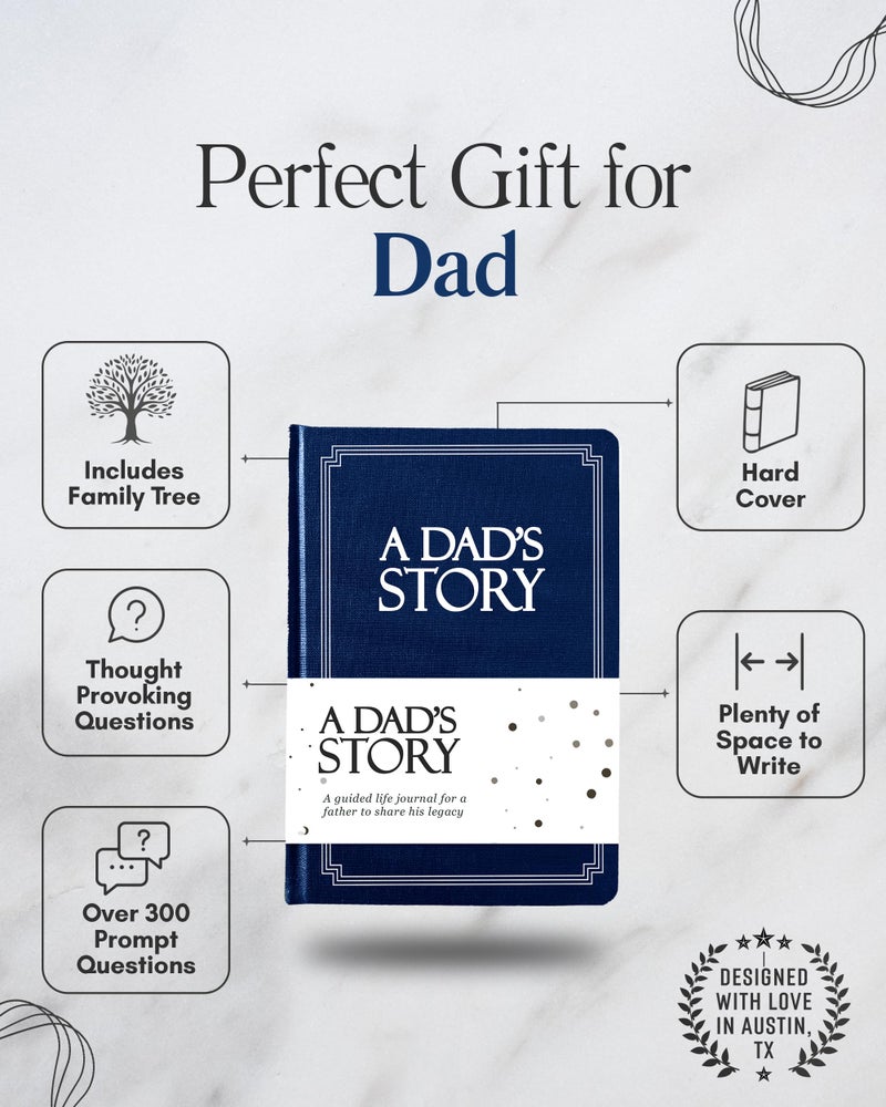 Coco & Lan Dad's Life Story Journal (Hardcover): A Meaningful Keepsake for Dad to Share His Journey and Memories, Book Includes 250+ Prompt Questions, Sentimental Gifts for Father's Day, Birthday & Christmas - Image 2