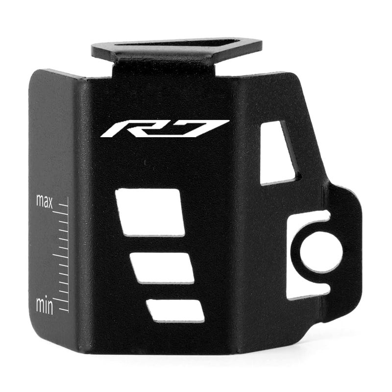 Mokiton Motorcycle Rear Brake Fluid Reservoir Pump Oil Cap Guard Cover Compatible With YAMAHA YZF R7 2021 2022 2023 2024 2025  Gas Tank Protectors YZFR7 YZFR7 Accessories black