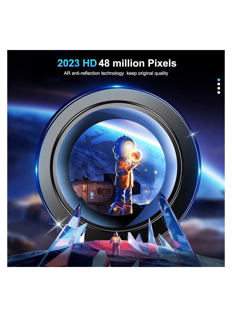 Raxoom iPhone 15 Pro Max/iPhone 15 Pro Camera Lens Protector, [Not Fall Off] 9H Tempered Glass Camera Cover Screen Case Friendly Scratch Resistant Easy to Install â€“ Black Titanium - Image 3