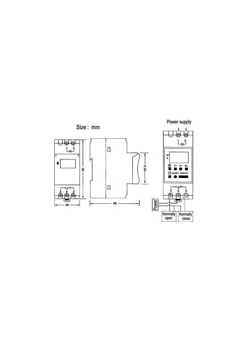 MAXWELL Maxwell 240V AC Programmable DailyWeekly Digital LCD Display Control CounterTime Timer Relay Switch DIN Rail Type Warranty 12 Months  - Image 4
