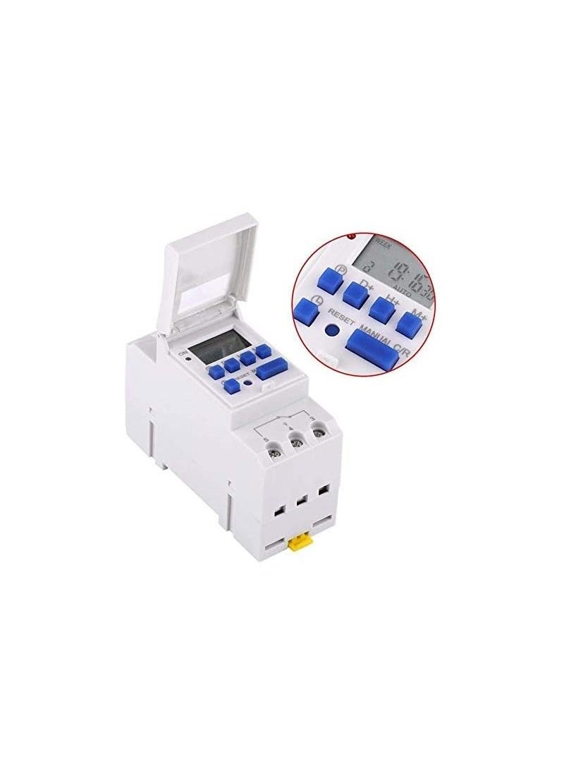 MAXWELL Maxwell 240V AC Programmable DailyWeekly Digital LCD Display Control CounterTime Timer Relay Switch DIN Rail Type Warranty 12 Months  - Image 2