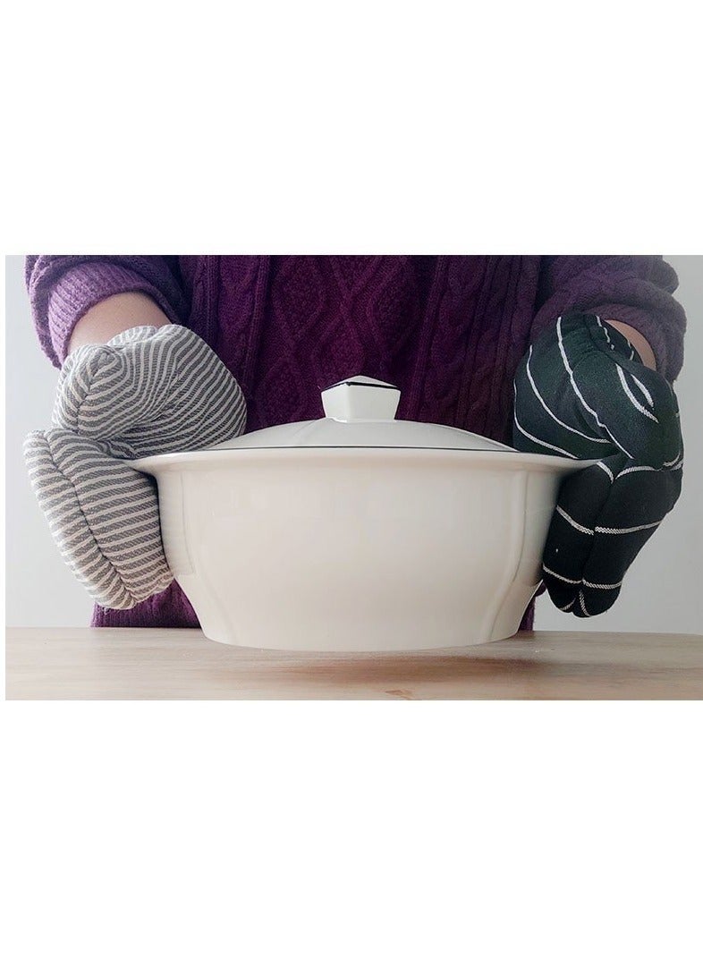 KASTWAVE Microwave Glove Kit, 4-Pcs Kitchen Heat Resistant Oven Mitts and Pot Holders Set for Cooking/Baking/Grilling - Protect Your Hands with Comfort Durable Oven Gloves and Potholders - Image 5