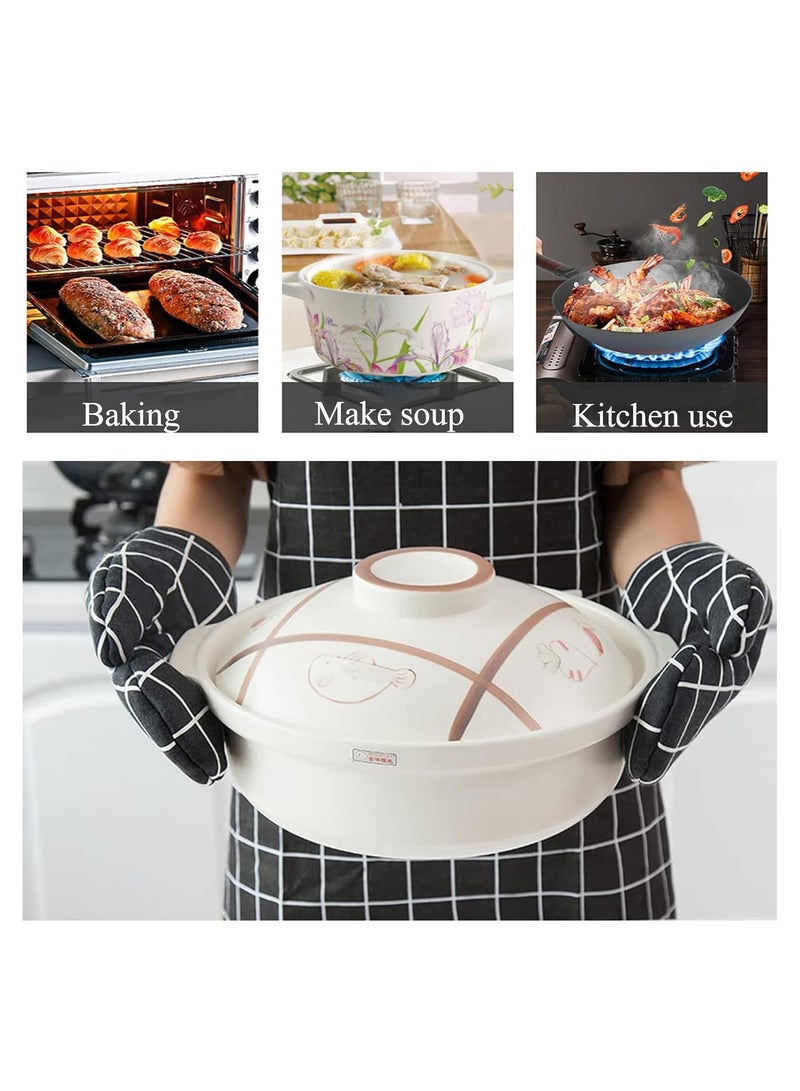 KASTWAVE Microwave Glove Kit, 4-Pcs Kitchen Heat Resistant Oven Mitts and Pot Holders Set for Cooking/Baking/Grilling - Protect Your Hands with Comfort Durable Oven Gloves and Potholders - Image 3