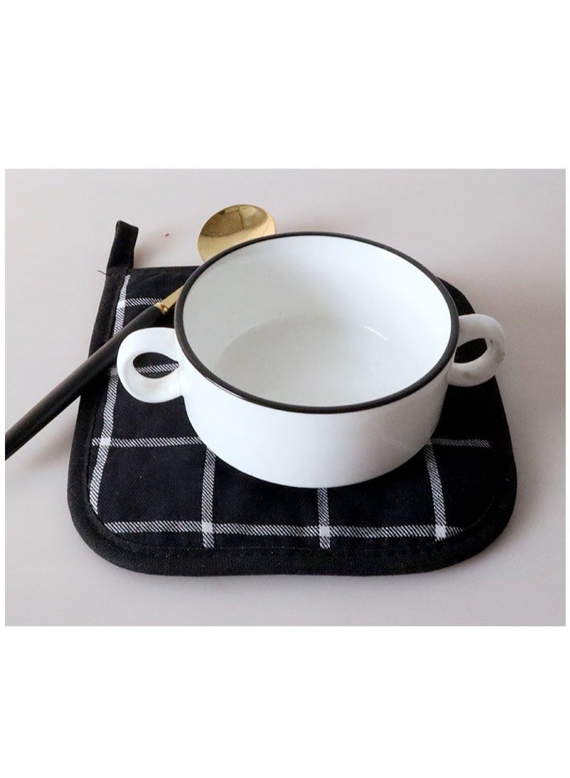 KASTWAVE Microwave Glove Kit, 4-Pcs Kitchen Heat Resistant Oven Mitts and Pot Holders Set for Cooking/Baking/Grilling - Protect Your Hands with Comfort Durable Oven Gloves and Potholders - Image 4