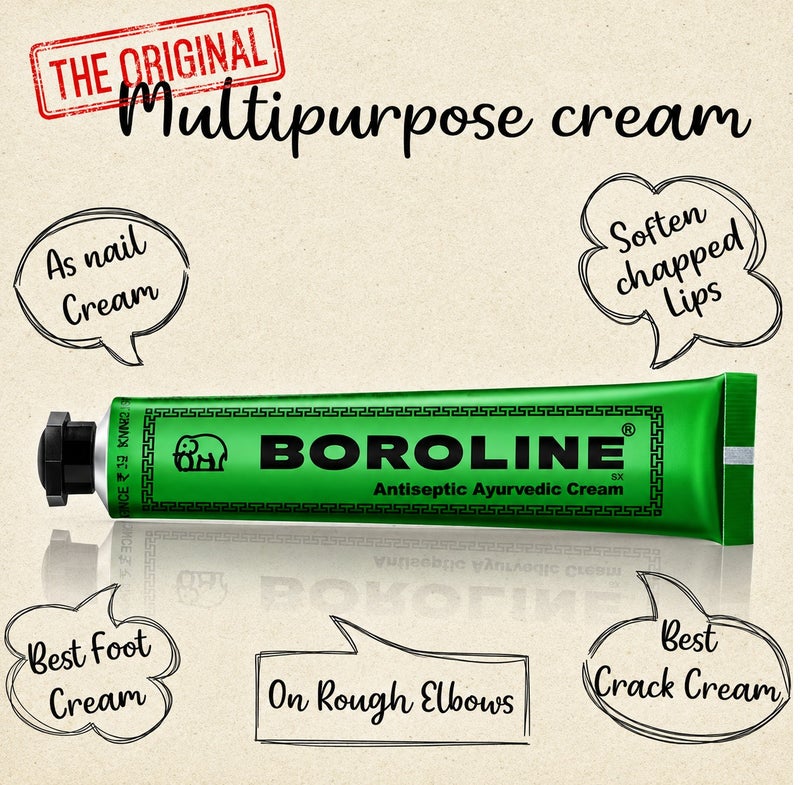 Boroline Antiseptic Ayurvedic Cream Pack Of 3 Moisturizing Skin Repair Cream For Dry Skin Cracked Heels Lips Hands Multipurpose Herbal Cream 19g Each - Image 2