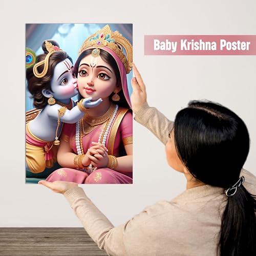 Twinster Paper Bal Krishna Posters Photo For Pregnant Women, Baby Poster Self Adhesive (Size 45 Cm By 30 Cm) Pack Of 1 (Design 8) - Image 5