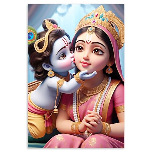 Twinster Paper Bal Krishna Posters Photo For Pregnant Women, Baby Poster Self Adhesive (Size 45 Cm By 30 Cm) Pack Of 1 (Design 8) - Image 1