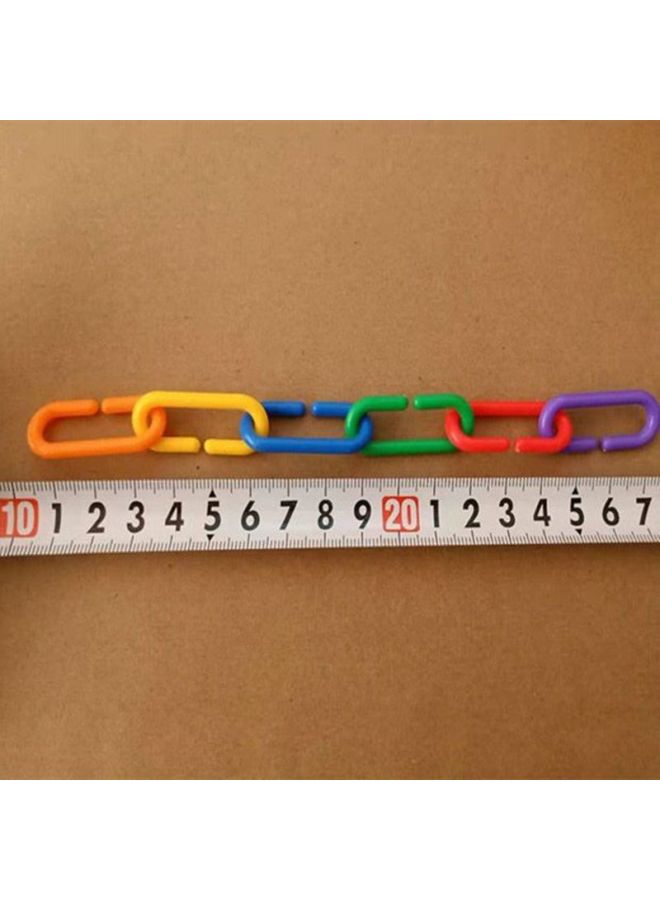 Geometric Chain Buckle Geometric Tandem Building Blocks Children's Plastic Patch Parent-Child Educational Toys Desktop Games-Color:A Bag Of 500g/About 590 Grains  - Image 4