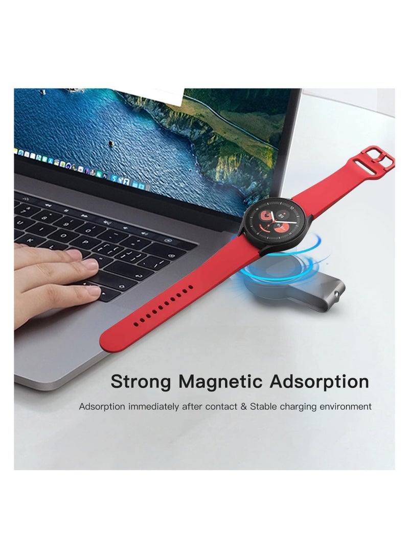 Portable Charger for Samsung Galaxy Watch, Magnetic Galaxy Watch Charger USB C&USB A 2 in 1 Fast Wireless Charging，Travel Charger for Galaxy Watch Ultra 7 6 6 Classic 5 5 Pro 4 4 Classic, Black (USB) - Image 3