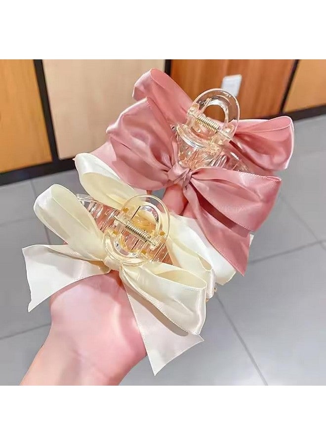 ZUGAD Multi-Color with multi-disionfor women and girl hair Accessories Bow Claw Clips - Large, Non-Slip, and Stylish Hair Accessories (Pack of 2) - Image 5