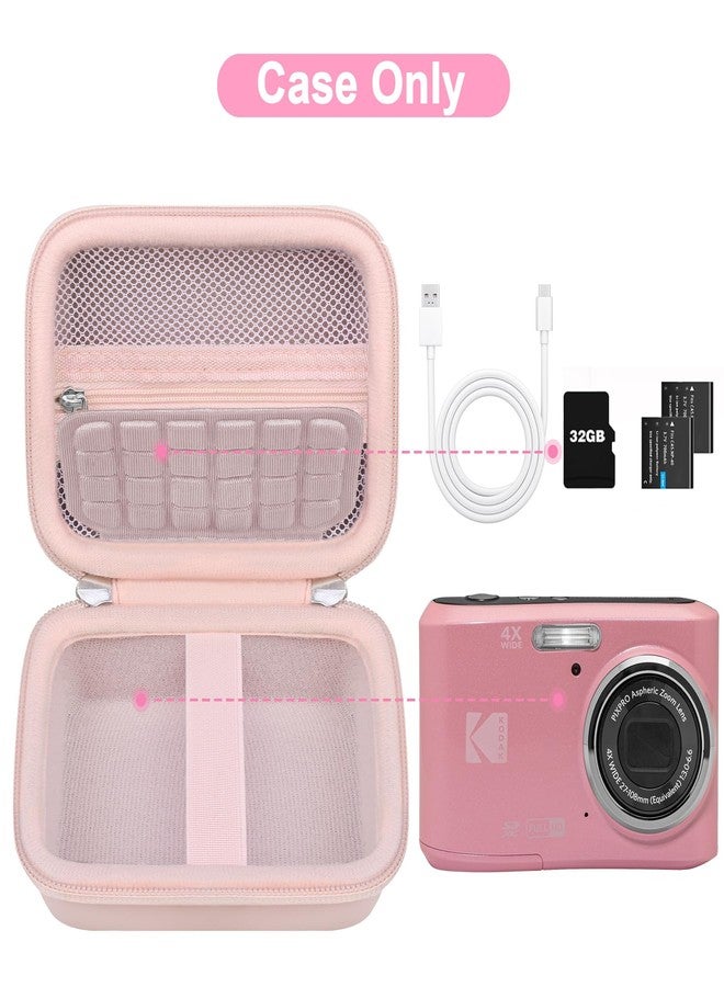 كانبوك حقيبة حمل كانبوك لكاميرا كوداك بيكسبرو FZ55/FZ45 الرقمية بدقة 16 ميجابكسل، صغيرة - وردية اللون، 4.5 × 3.08 × 2.25 بوصة، لكاميرا كوداك بيكسبرو FZ55/FZ45 - Image 2