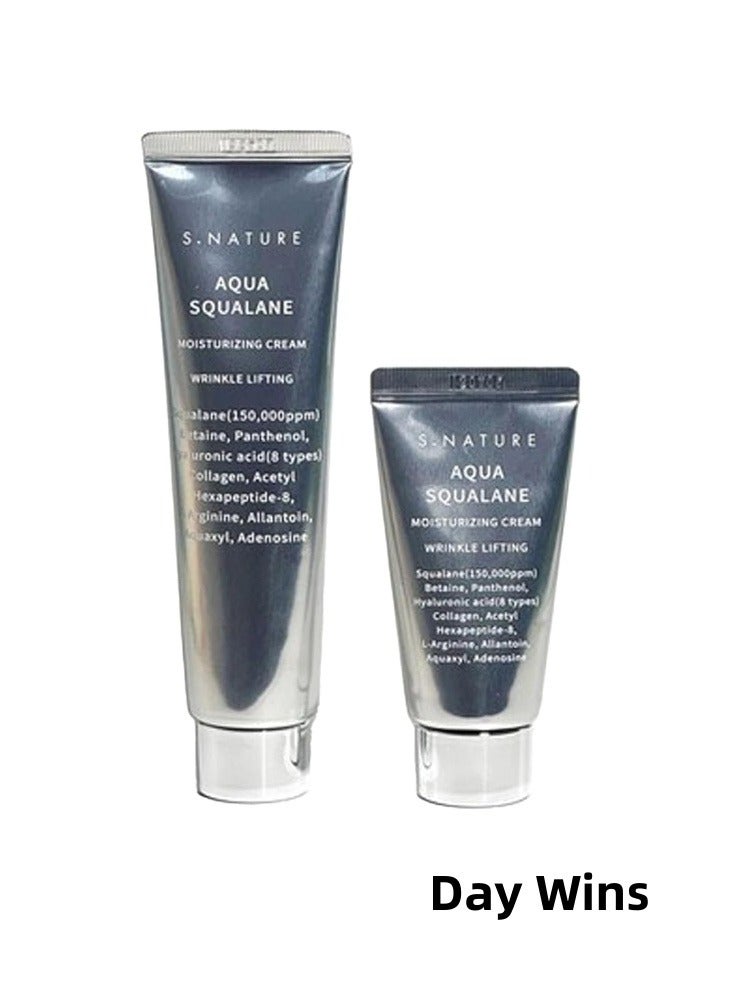 AQUA SQUALANE MOISTURIZING CREAM | Face Moisturizer for Dry and Sensitive Skin, All skin type moisturizing cream for hydration & soothing, For S.Nature Aqua Squalane Moisturizing Cream, 2.02fl.oz. & 1.01fl.oz. - Image 1