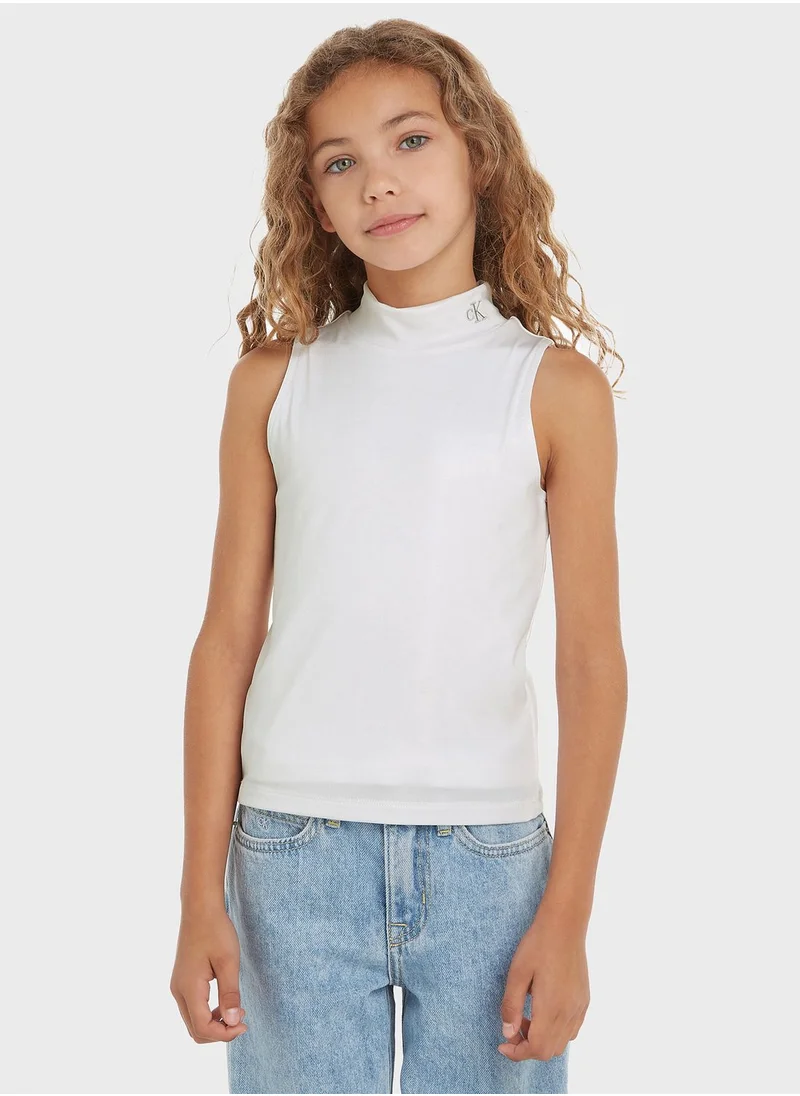 Calvin Klein Jeans Youth Mockneck Tank Top