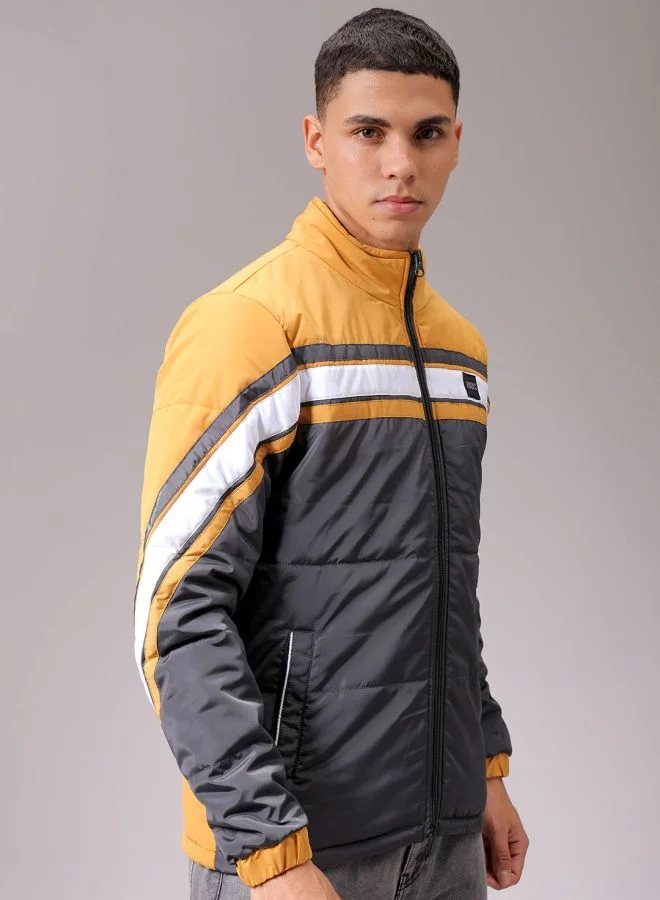 شركة المرآب الهندية Men Slim Fit Mix & Match Puffer Jackets