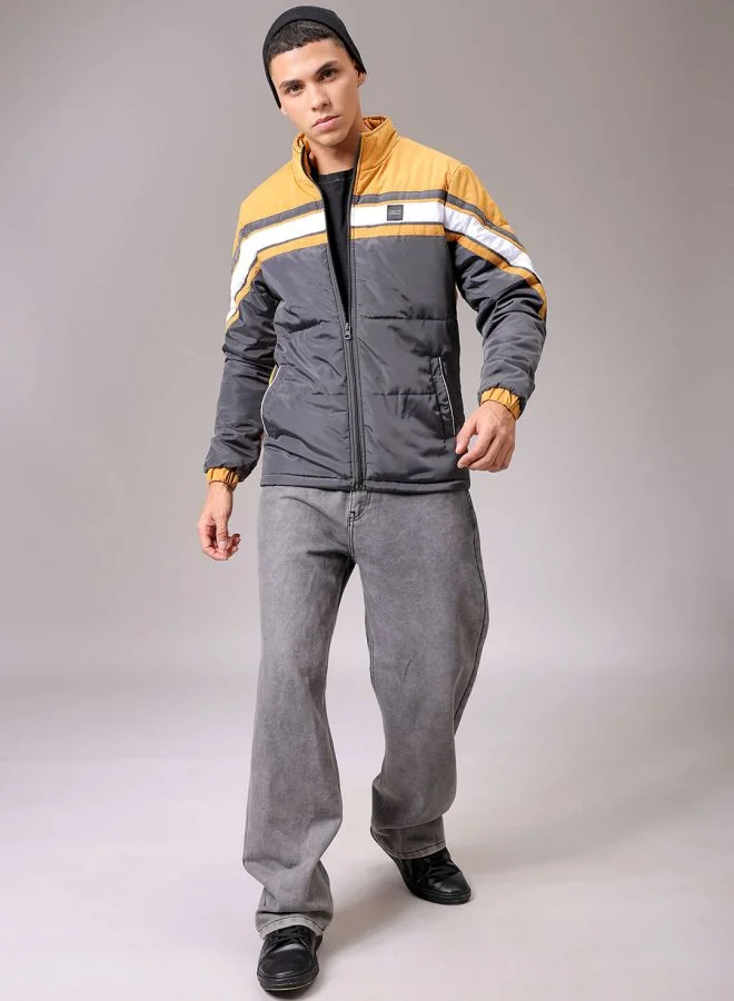 شركة المرآب الهندية Men Slim Fit Mix & Match Puffer Jackets