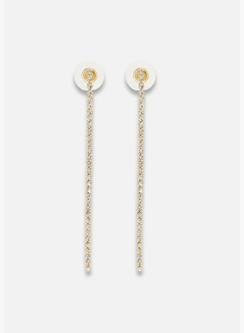SOHI Gold Plated Party Designer Stone Drop Earring For Women