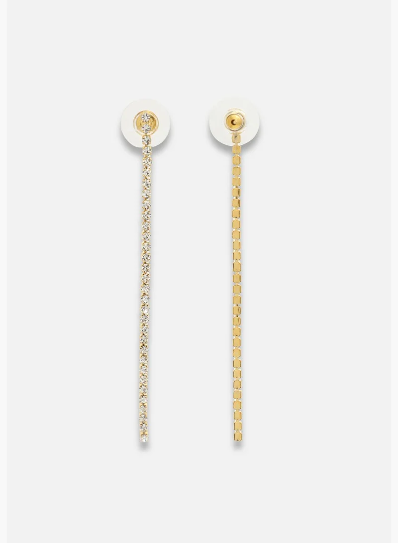 SOHI Gold Plated Party Designer Stone Drop Earring For Women