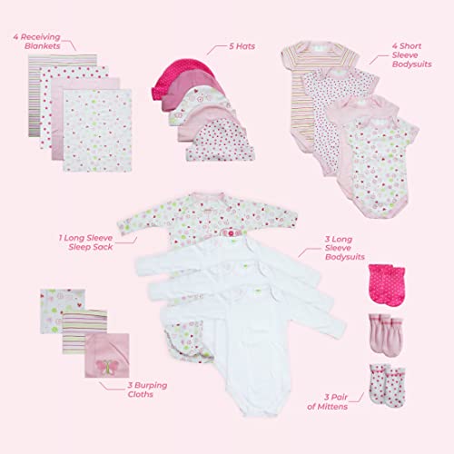 Spasilk Baby Essential 23 Piece Layette Set for Newborns and Infants, 0-6 Months, Pink Girl - Image 5