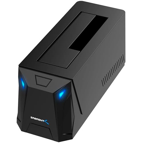 SABRENT USBC Hard Drive Docking Station 2535 Inch SATA SSD HDD Tool Free 10Gbps Docking Station Hot Swappable Supports 20TB Drives for Windows and Mac DSUC1B - Image 1