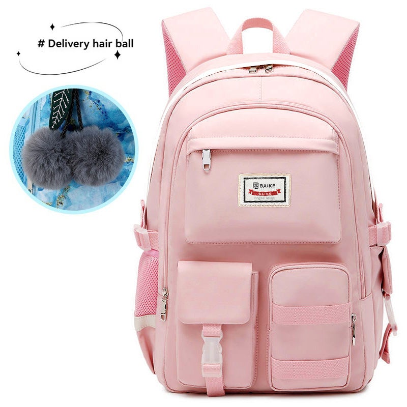 Large Capacity Student Backpack with 15.6-inch Laptop Compartment, Multi-Pocket, Ergonomic Design