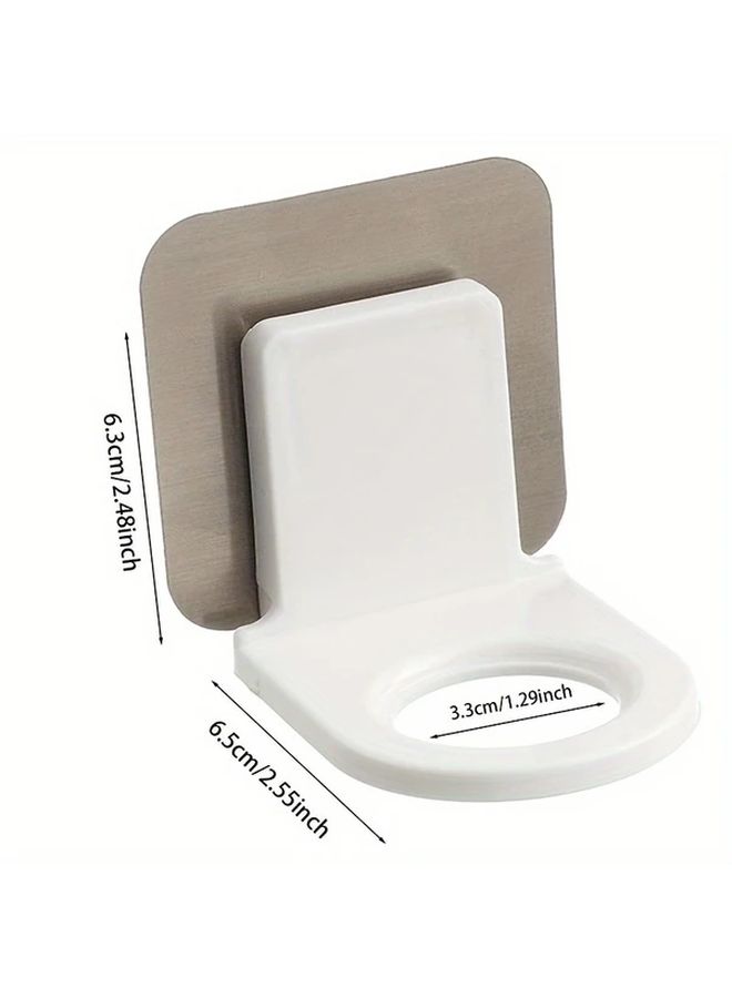 3Pcs Silvery Self Adhesive Wall Mounted Shower Storage Shelf Organizer - Image 3