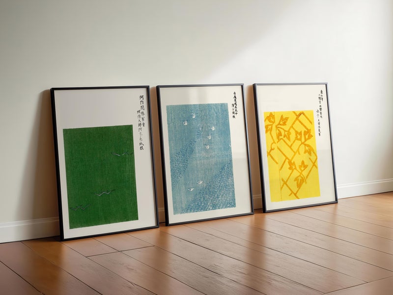 TNESSENTIAL Set of 3 Taguchi Tomoki Prints, Japanese Wall Art, Yatsuo no Tsubaki Poster Set, Japanese Posters, Minimalist Wall Art, Japandi Home Decor - Image 1