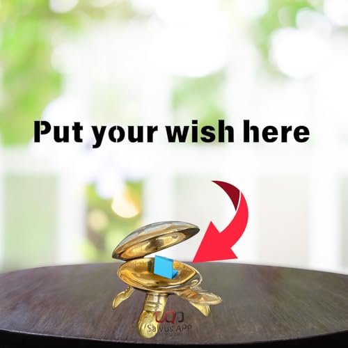 Salvus APP SOLUTIONS Brass Made Wish Fulfilling Tortoise/Turtle - Feng Shui Charm for Home Décor, Positive Energy, and Prosperity (White & Golden_3.5 Inch) - Image 4