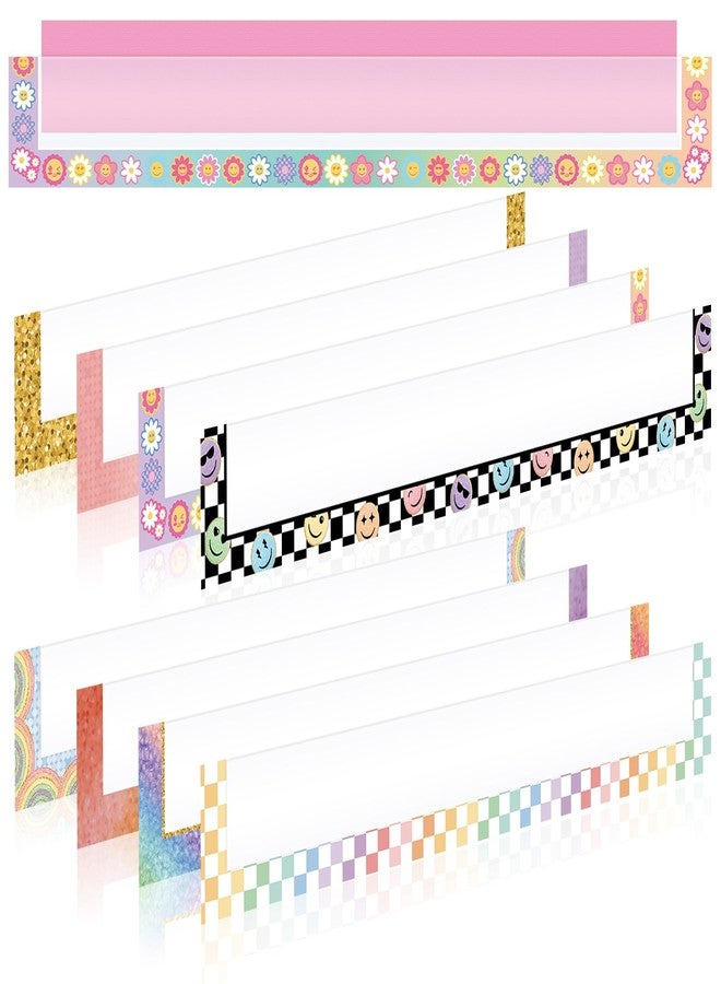 Feifeiya 8 Pcs Magnetic Pocket for Whiteboard 14x2'' Magnetic Pocket Chart Sentence Strip Holder for Classroom Chalkboard Bulletin Board Teacher Student Back to School Gift(Rainbow) - Image 1