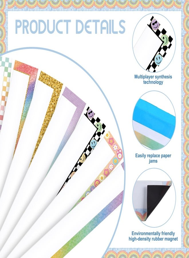 Feifeiya 8 Pcs Magnetic Pocket for Whiteboard 14x2'' Magnetic Pocket Chart Sentence Strip Holder for Classroom Chalkboard Bulletin Board Teacher Student Back to School Gift(Rainbow) - Image 3
