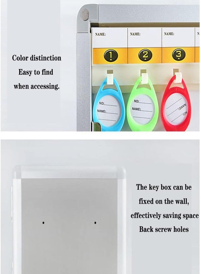 KRLZ Key Lock Box Wall Mount Security Key Storage Box, Locking Key Cabinet Wall Mount with 24 Key Hooks & Tags Key Labels - Image 5