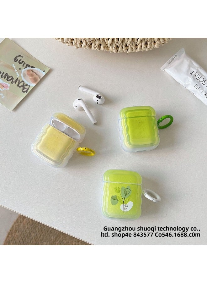 Gradient Stereo Wave For Apple Airpods4 Generation Bluetooth Earphone Shell Pro2/3/1/2 Generation Earphone Soft Shell-Specifications:Figure 6 + Hanging Buckle Individually Packaged